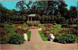 Gardens in Lynch Park, Beverly MA Vintage Postcard C72