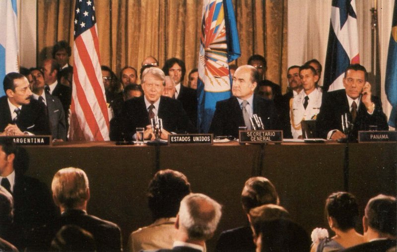 President Jimmy Carter at Panama Treaty Conference