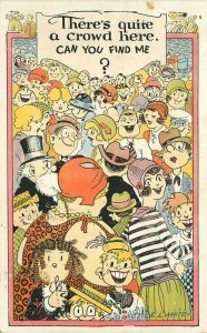 Artist impression 1933 El White Party Time Comic Humor Postcard 21-12876
