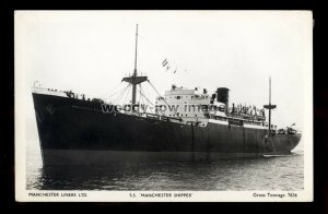 ca0458 - Manchester Liners Cargo Ship - Manchester Shipper - postcard