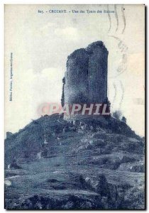 Old Postcard Crozant Ruins One of the Towers