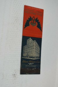 Athens Athletic Club Oakland California 20 Strike Matchbook Cover