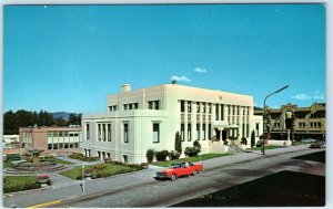 PRINCE RUPERT, B.C.  Canada  CITY HALL Fountain Totems  ca 1960s Postcard