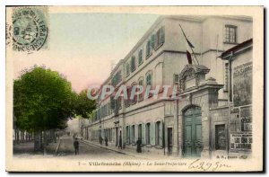 Old Postcard Villefranche Phone The Sub Prefecture