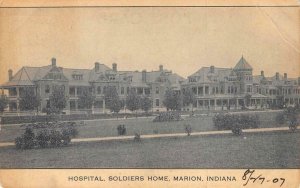 Hospital, Soldiers Home, Marion, Indiana Grant County 1907 Vintage Postcard