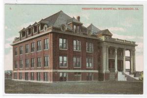 Presbyterian Hospital Waterloo Iowa 1910c postcard