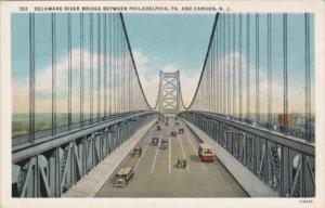 New Jersey Delaware River Bridge Between Philadelphia and Camden 1934 Curteich