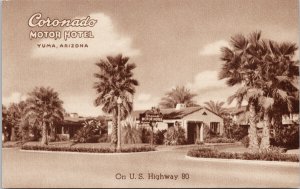 Yuma AZ Coronado Motor Hotel US Highway 60 Unused Vintage Postcard G57