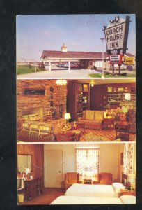 SPRINGFIELD MISSOURI ROUTE 66 COACH HOUSE INN INTERIOR ADVERTISING POSTCARD