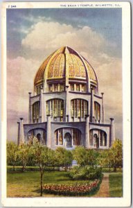 The Baha'I Temple Wilmette Illinois IL Landscaped Grounds Worship House Postcard