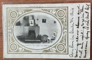 Room Where Ben Hur was written NO STAMP NM Territory Santa Fe NM PM 7/10/1906 LB