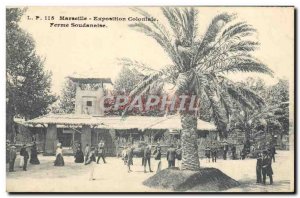 Old Postcard Marseilles Colonial Exhibition Farm Sudan