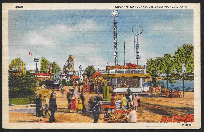 Chicago Worlds Fair 1933-1934 Enchanted Island Chicago Illinois Unused c1933