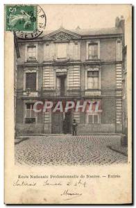 Old Postcard National Professional School of Nantes Entree