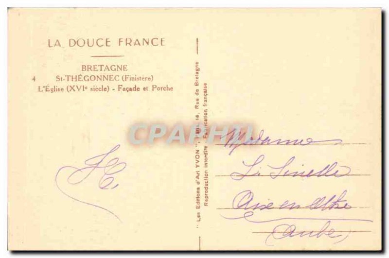 Saint Thegonnec Old Postcard L & # 39eglise