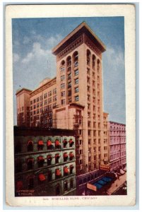 1922 Schiller Building Street View Chicago Illinois IL, Grand Rapids MI Postcard