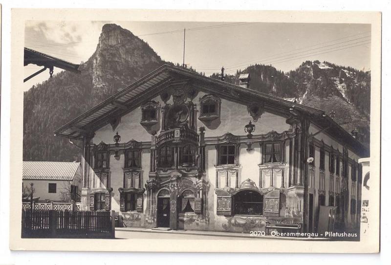 Oberammergau Germany Pilatushaus RPPC Real Photo 1930s