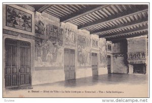 DOUAI, Nord, France, 1900-1910's; Hotel de Ville, La Salle Gothique, Town Hall