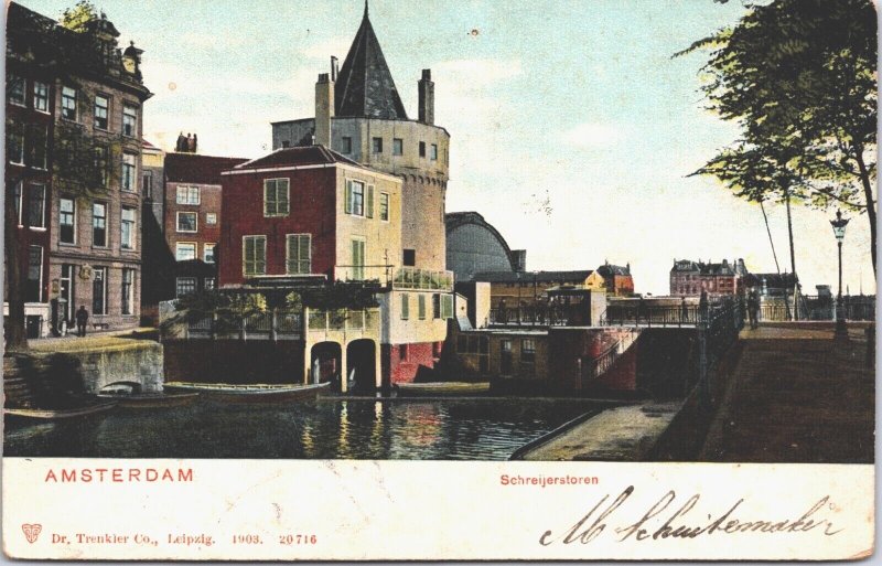 Netherlands Amsterdam Schreierstoren Vintage Postcard 04.12