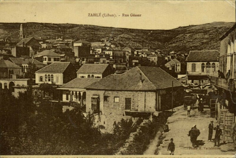 lebanon, ZAHLÉ  زحله, Rue Gésser (1929) Postcard