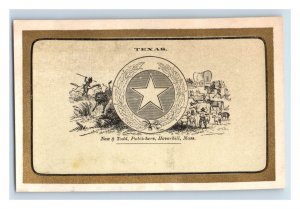 1880s New & Todd Texas State Seal P112