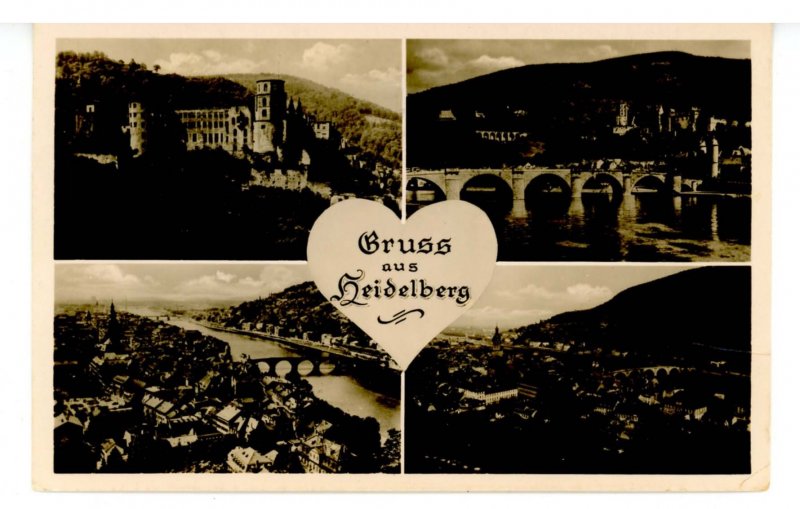 Gruss Aus Heidelberg, Germany. Multi-View    *RPPC