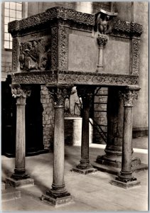 Troia - Pulpit At The Interior Of The Cathedrale Italy Real Photo RPPC Postcard