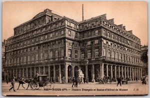 Paris - Theater Francais et Statue d'Alfred de Musset France Postcard