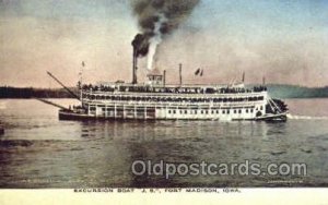 JS, Fort Madison, Iowa, USA Steamboat, Ship Unused 