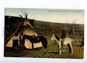235507 CANADA Sarcee Indians Mutsinamakan & Squaw postcard