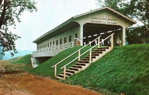 VINTAGE POSTCARD COVERED BRIDGE MAHOMET ILLINOIS