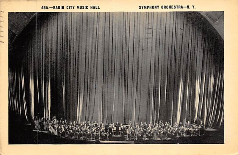 Radio City Music Hall Symphony Orchestra NY USA Music Related 1937 corner wea...