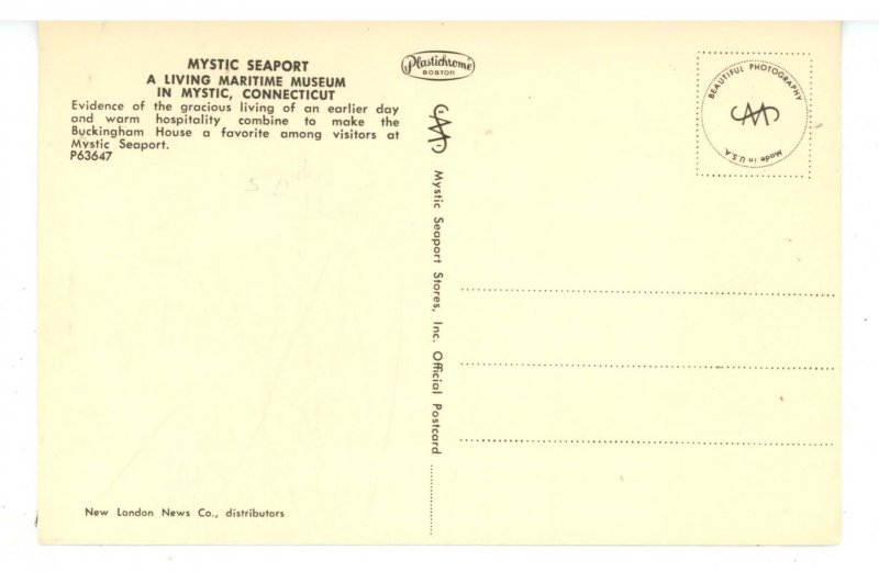 CT - Mystic Seaport. Buckingham House