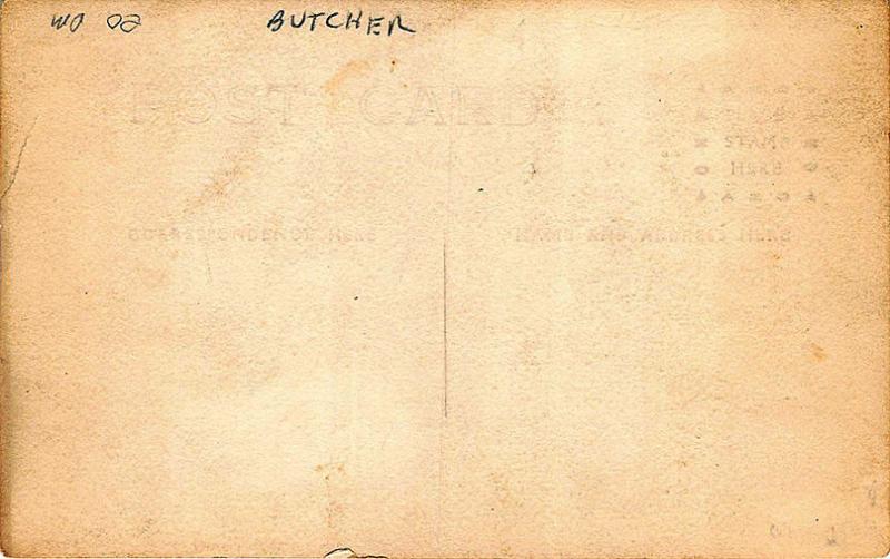 Early Butcher's Table Meat's Store RPPC Postcard