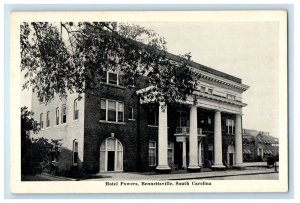 Hotel Powers Building Street View Bennettsville South Carolina SC Postcard