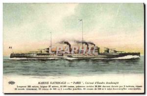 Old Postcard Boat War Paris Breastplate d & # 39escadre Dreadnought