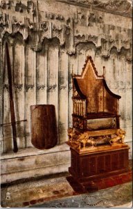 The Coronation Chair, Westminster Abbey Tuck Vintage Postcard Z52