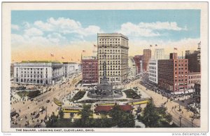 CLEVELAND, Ohio; The Square, Looking East, Street Cars, 10-20s