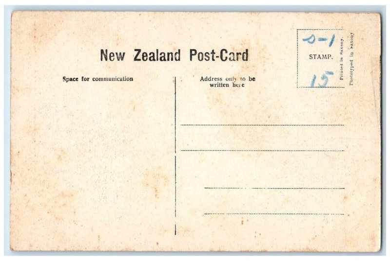c1920 Lake Ada Boating Paddling Trees Mountains New Zealand NZ Vintage Postcard