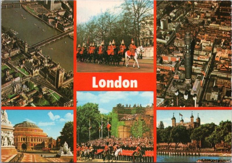 London England UK Multiview Albet c1981 Vintage Postcard D46