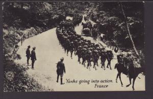 Yanks Going Into Action,France WWI Postcard