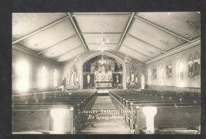 RPPC DE GRAFF MINNESOTA CATHOLIC CHURCH INTERIOR REAL  PHOTO POSTCARD