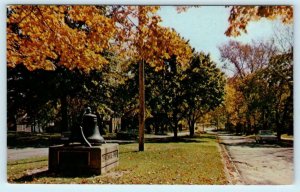 SALEM, Ohio OH ~ City Hall Bell CENTENNIAL PARK c1950s-60s Fall Colors Postcard