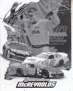 Brandon McReynolds Nascar Motor Racing Large Hand Signed Photo