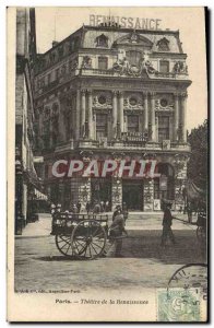 Old Postcard Paris Theater of the Renaissance