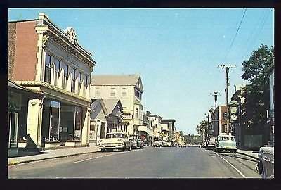 Bar Harbor, Maine/ME Postcard, Main Street, Rexall Sign/Old Cars, 1950's?