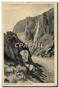 Old Postcard The Dauphine du Lautaret road Waterfall Piss