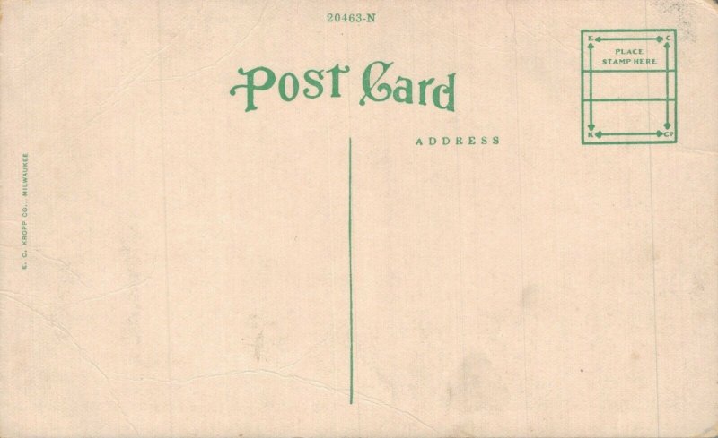 USA Wethersfield Township High School Wethersfield Vintage Postcard 07.40