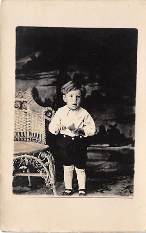 Young child with a toy Child, People Photo 1910 Missing Stamp 