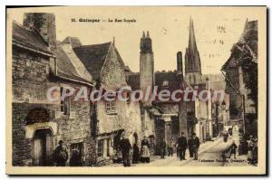 Old Postcard Quimper Rue Royale